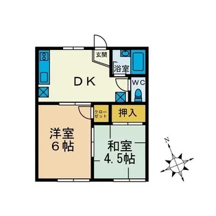 ヒルズ鳶尾【1階】の間取り