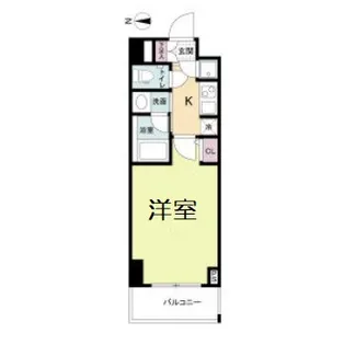 QCフラット北堀江【6階】の間取り