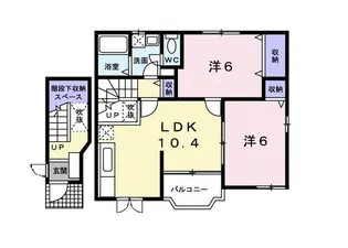 群馬県高崎市鼻高町【アパート】の間取り