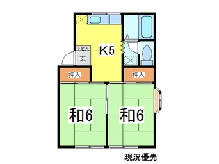 コーポラポームA【1階】の間取り