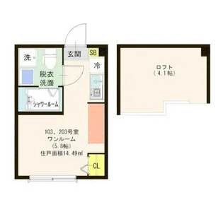 ハーモニーテラス柳原III【2階】の間取り