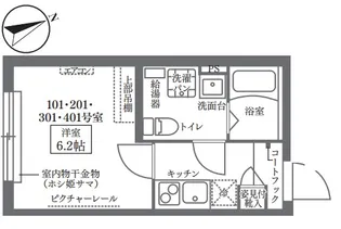 COCOCUBE北品川【3階】の間取り