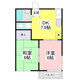 小川コーポ【2階】の間取り
