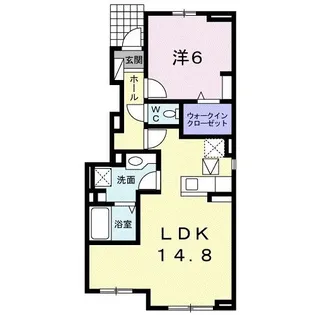 ウォール ナット グローブ【1階】の間取り