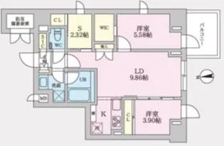 タスキプライムテラス後楽園【6階】の間取り