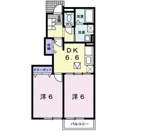 福島県二本松市油井字福岡【アパート】の間取り