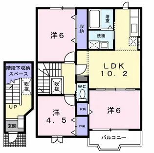 プレミオスカイB【2階】の間取り