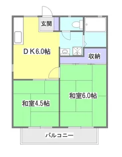 ハルナハイツ【2階】の間取り