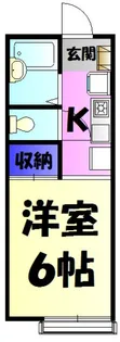 ハイブリッジB【1階】の間取り