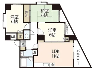 プライムコートK【8階】の間取り