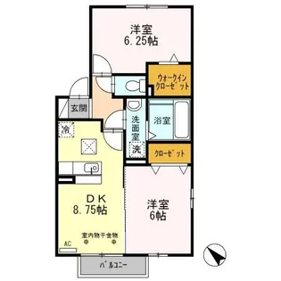 フルール シャン【1階】の間取り