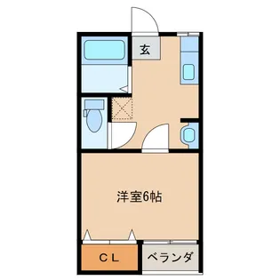 コーポ甲子園【1階】の間取り