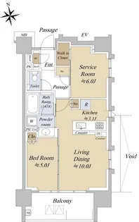 アクシルコート早稲田【3階】の間取り