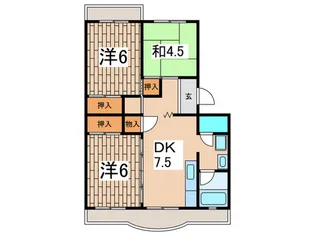 パレス宮上【3階】の間取り