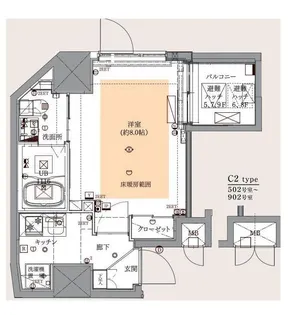 フェルクルールプレスト両国【3階】の間取り