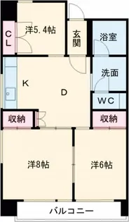 あさひレジデンス大友【5階】の間取り