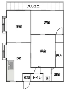 平成マンション【3階】の間取り