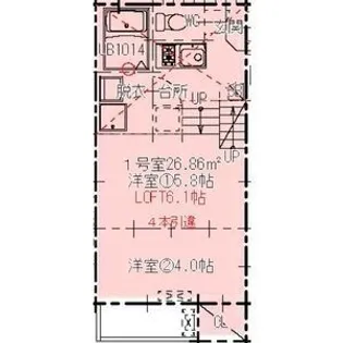 ハーモニーテラス生駒町III【2階】の間取り