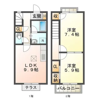 Primera A【2階】の間取り