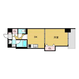 1DKの間取り画像