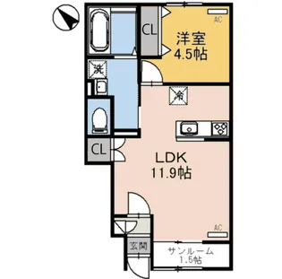 広島県福山市草戸町【アパート】の間取り
