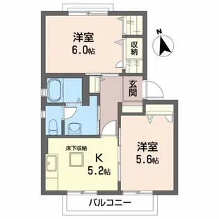 ディアコートエムズIII【1階】の間取り