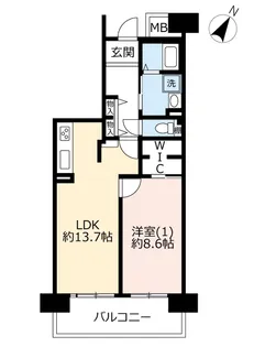 URパークサイド鎌ヶ谷【7階】の間取り