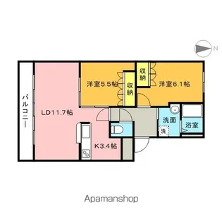 岐阜県岐阜市中西郷4【マンション】の間取り