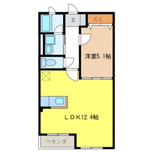岐阜県岐阜市西川手10【マンション】の間取り