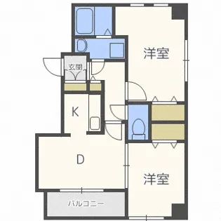 フィラコート北2条【4階】の間取り