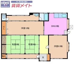 三重県津市白塚町【一戸建】の間取り