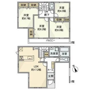 千葉県千葉市中央区矢作町【一戸建】の間取り