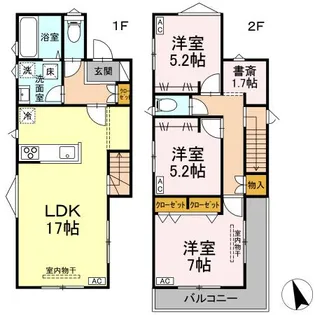 東京都府中市住吉町3【一戸建】の間取り