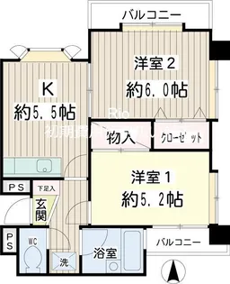 東京都世田谷区等々力6【マンション】の間取り
