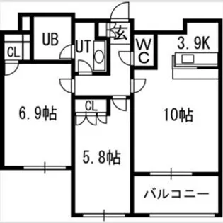 グランカーサ裏参道【2階】の間取り