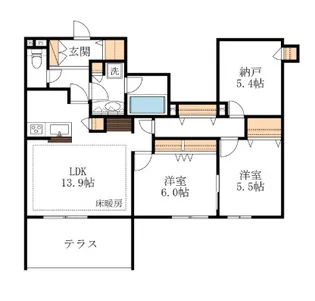 Le Ruah~レルーア~【1階】の間取り