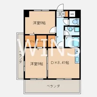 福岡県福岡市東区筥松新町【マンション】の間取り