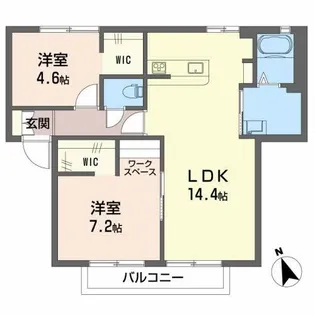 新潟県長岡市川崎5【アパート】の間取り