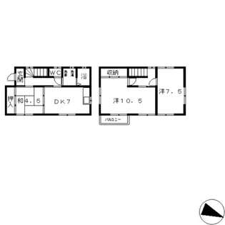 岡山県倉敷市中畝2【一戸建】の間取り