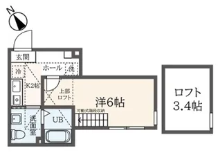 フィリシア石川町弐番館【2階】の間取り