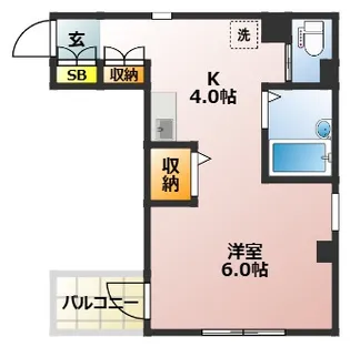 フローラルコート蓮根【1階】の間取り