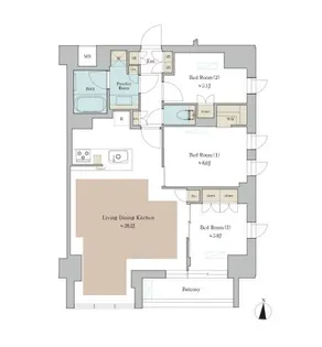 Brillia ist 池尻大橋【6階】の間取り