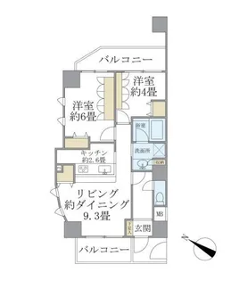 ヴィンテージ中目黒【10階】の間取り