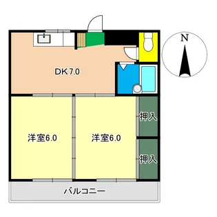 コオキマンション【2階】の間取り