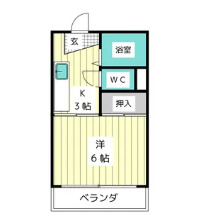 メゾン石ヶ根B【1階】の間取り