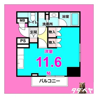 カスタリア栄【13階】の間取り