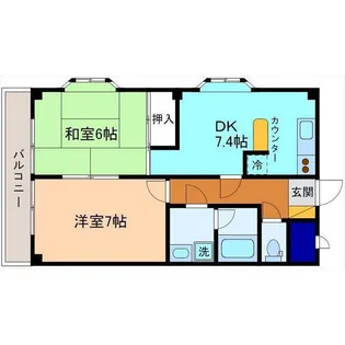 エンジェル21【1階】の間取り