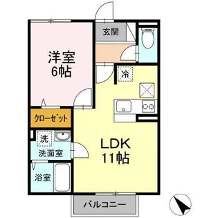 ザ・ギャラリーC【1階】の間取り