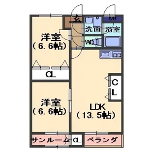 ソレイユレバンテ金沢【4階】の間取り