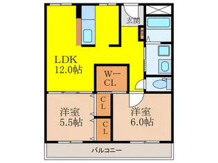 ミルテ宮ハイツTAKEHASHI【4階】の間取り